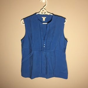 Vintage L.L. Bean Blue Sleeveless Blouse